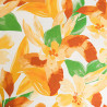 Viscose Lin Imprimé Bouquet Ocre Vert - Maison Klem
