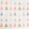 Multicolored Christmas Tree Print Poplin - Maison Klem