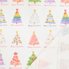 Multicolored Christmas Tree Print Poplin - Maison Klem