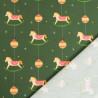 Traditional Christmas Horse Print Poplin - Maison Klem