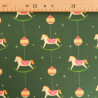 Traditional Christmas Horse Print Poplin - Maison Klem