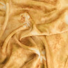 Tissu Jacquard Effet Soie Romantique Ocre - Maison Klem