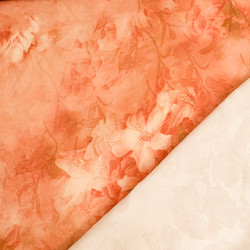 Tissu Jacquard Effet Soie Romantique Sienne - Maison Klem