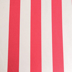Raspberry and White Striped Canvas - Maison Klem