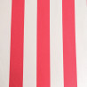 Raspberry and White Striped Canvas - Maison Klem