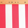 Raspberry and White Striped Canvas - Maison Klem
