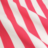 Raspberry and White Striped Canvas - Maison Klem