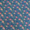 Sonia Printed Cotton Scarf with Blue Background - Maison Klem