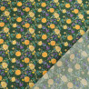 Sonia Printed Cotton Scarf with Green Background - Maison Klem