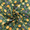 Sonia Printed Cotton Scarf with Green Background - Maison Klem