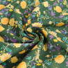 Sonia Printed Cotton Scarf with Green Background - Maison Klem