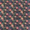 Sonia Printed Cotton Poplin Anthracite Background - Maison Klem