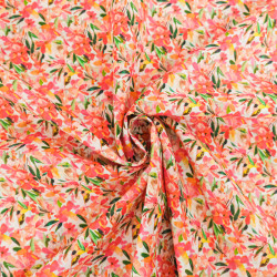 Flower Pop Printed Cotton Poplin - Maison Klem