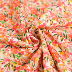 Flower Pop Printed Cotton Scarf - Maison Klem