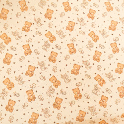 Cosy Bear Printed Cotton Poplin - Maison Klem