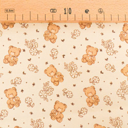Cosy Bear Printed Cotton Scarf - Maison Klem