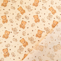 Cosy Bear Printed Cotton Scarf - Maison Klem