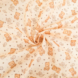 Popeline de Coton Imprimé Cosy Bear - Maison Klem