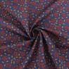 Blue and Saffron "Indian Vibes" Printed Cotton Scarf - Maison Klem