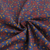 Printed Cotton Poplin Indian Vibes Saffron Blue - Maison Klem