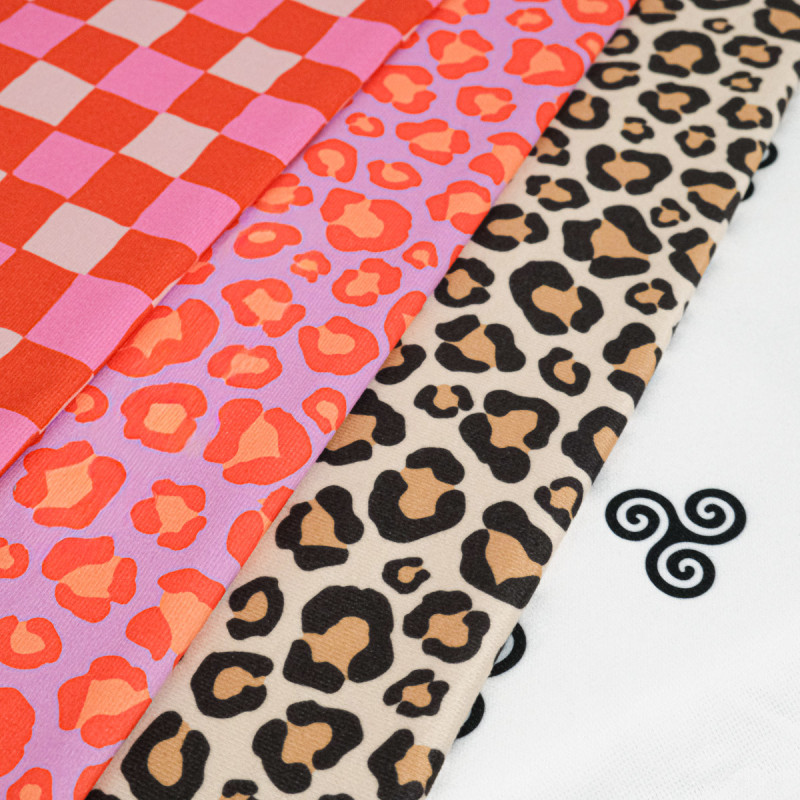 Printed Microfiber Towel with Terry Back - Maison Klem