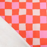 Microfiber Towel with Checkered Print and Terry Back - Maison Klem