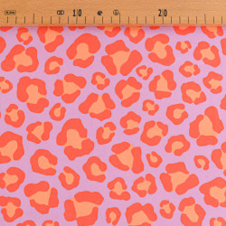 Orange and Mauve Leopard Print Microfiber Sponge - Maison Klem
