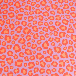 Eponge Microfibre Imprimé Léo Orange Mauve - Maison Klem