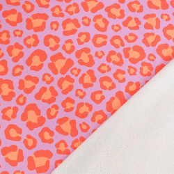 Eponge Microfibre Imprimé Léo Orange Mauve - Maison Klem