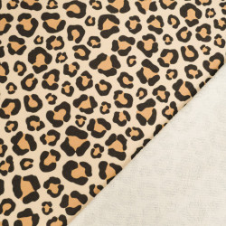 Leopard-Print Microfiber Towel with Terry Back - Maison Klem