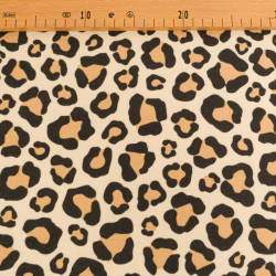 Leopard-Print Microfiber Towel with Terry Back - Maison Klem