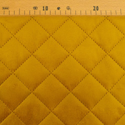 Mustard-Colored Quilted Velvet - Vanya - Maison Klem