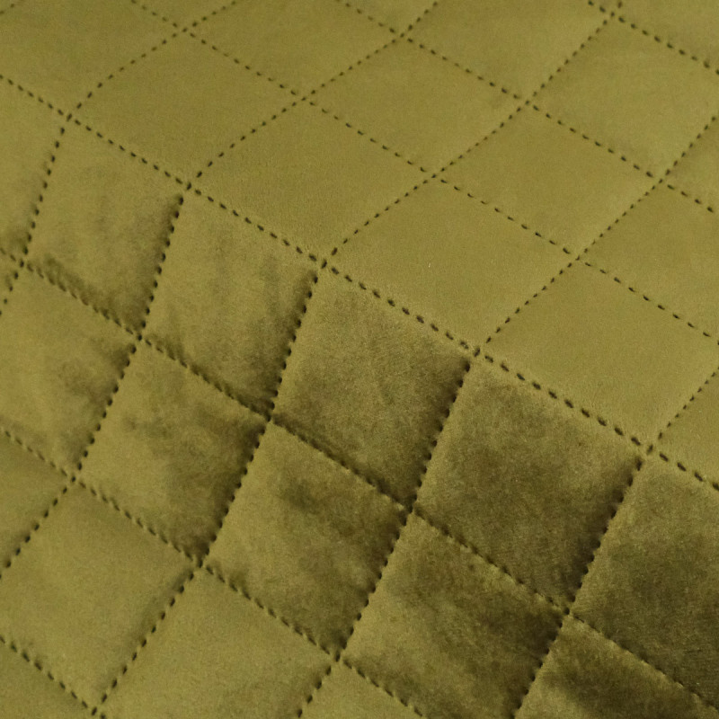 Quilted Khaki Velvet - Vanya - Maison Klem