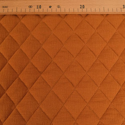 Solid Caramel Double Gauze Quilted Fabric - Maison Klem