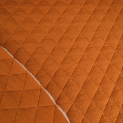 Caramel Plain Double Gauze Quilted Fabric - Maison Klem