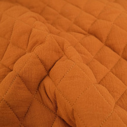 Solid Caramel Double Gauze Quilted Fabric - Maison Klem