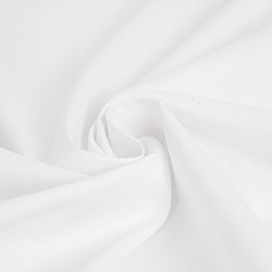 Popeline de Coton Pailletée Argent Blanc - Maison Klem