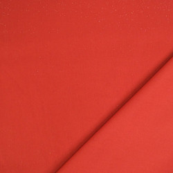 Silver-Sequined Cotton Poplin in Terracotta - Maison Klem