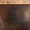 Chocolate-Brown Faux Leather - Crocodile - Maison Klem
