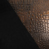 Chocolate-Brown Faux Leather - Crocodile - Maison Klem