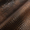 Chocolate-Brown Faux Leather - Crocodile - Maison Klem