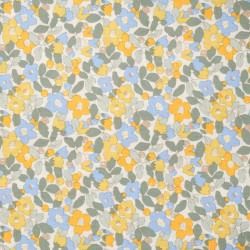 Yellow Floral Cotton Fabric - Maison Klem