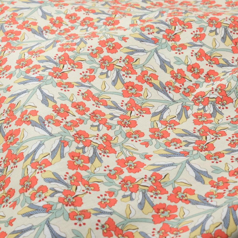 Puccino Orange Summer Stroll Cotton Fabric - Maison Klem