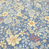 Popeline de Coton Fleuri Henriette Bleu - Maison Klem