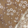 Dark Beige Floral Cotton Poplin - Maison Klem