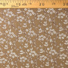 Dark Beige Floral Cotton Poplin - Maison Klem
