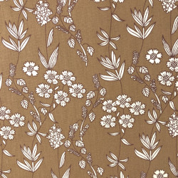 Dark Beige Floral Cotton Poplin - Maison Klem