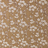 Dark Beige Floral Cotton Poplin - Maison Klem