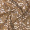 Dark Beige Floral Cotton Poplin - Maison Klem