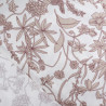 Taupe Floral Print Poplin on an Ecru Background - Maison Klem